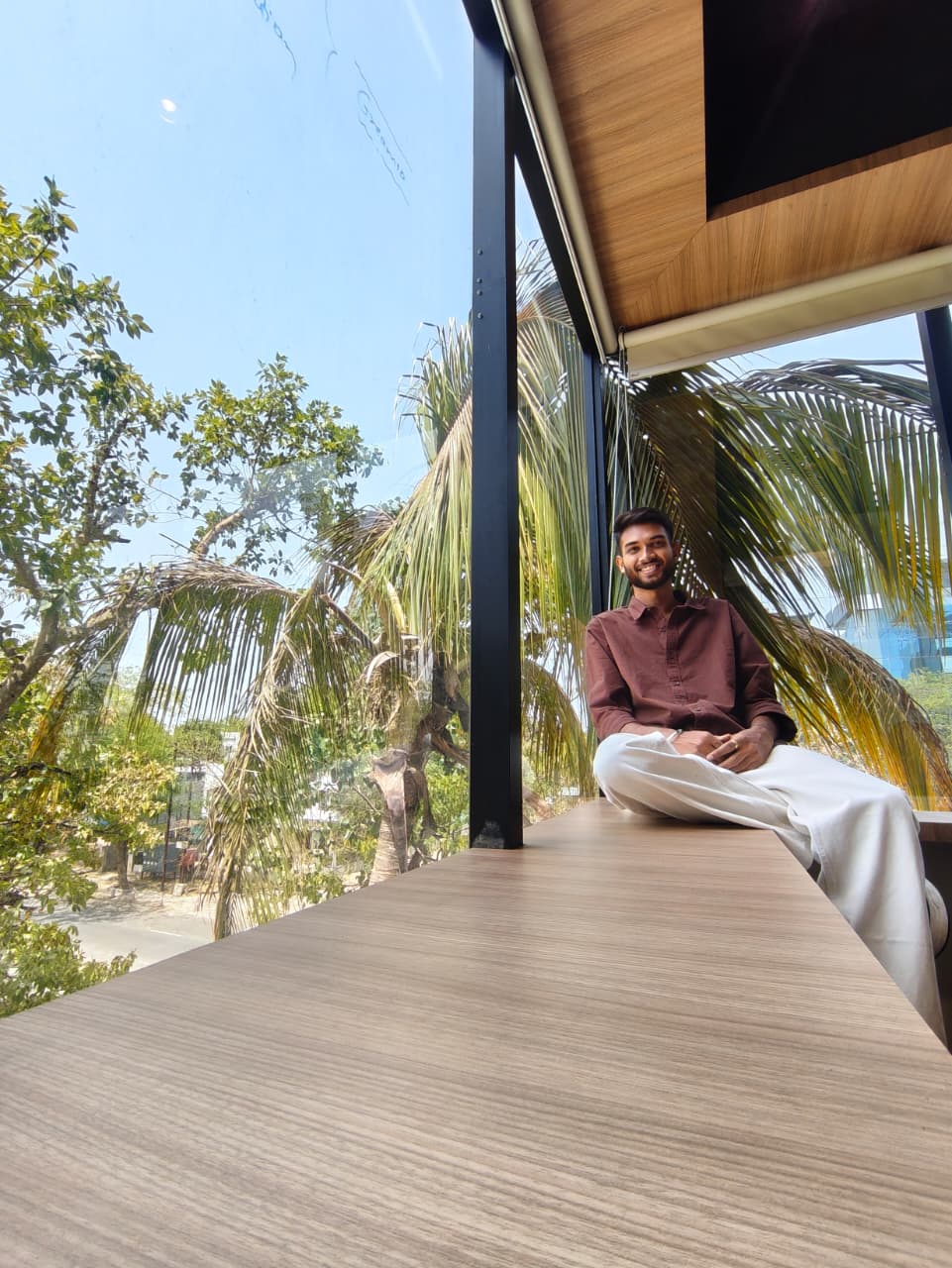 Jaideep enjoying a quiet corner